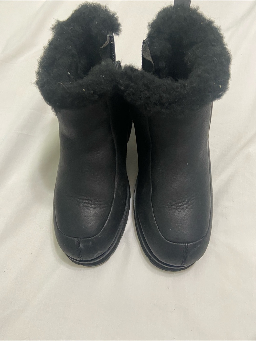 UGG Black Shearling-Lined Winter Ankle Boots